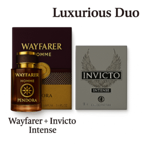 Wayfarer Homme + Invicto Intense | Inspired by Azzaro Wanted & Invictus Intense | Long-Lasting Woody Amber Perfume Duo for Men