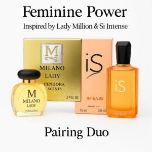 Milano Lady + iS Intense by Fragrance World & Pendora Scents | Inspired by Lady Million & Giorgio Armani Sì Intense | Long-Lasting Floral Amber Perfume Duo for Women