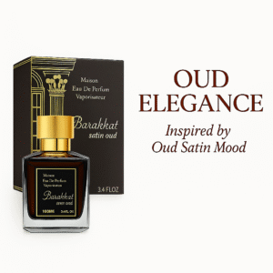 Barakkat Satin Oud by Fragrance World – 100ml EDP | Inspired by Maison Francis Kurkdjian Oud Satin Mood | Long-Lasting Woody Oriental Perfume | Dubai Luxury Fragrance
