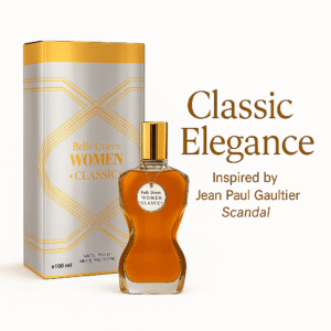 Belle Celine Women Classic by Fragrance World – 100ml EDP | Inspired by Jean Paul Gaultier Scandal | Long-Lasting Sweet Floral Perfume for Women | Dubai Luxury Fragrance