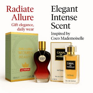 Belle Celine Women Beauty + Canal De Moiselle Intense Combo – Elegant Floral & Amber Blend | Long-Lasting Luxury Perfume Combo for Women | Fragrance World 100 ml EDP