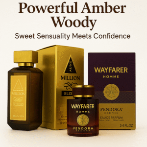 La Uno Million Elixir + Wayfarer Homme by Fragrance World | Inspired by 1 Million Elixir & Azzaro Wanted | Long-Lasting Amber Woody Perfume Duo for Men