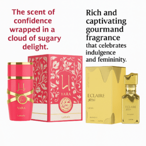 Lattafa Yara Candy + Eclaire Banoffi EDP 100ml Combo – Gourmand Vanilla & Caramel Perfume Duo for Women | Long-Lasting Dubai Luxury Fragrance