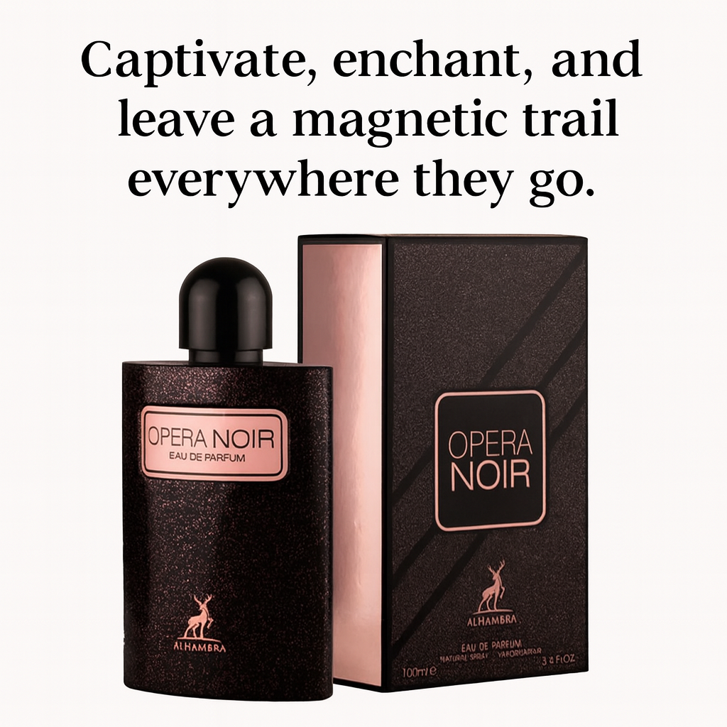 Opera Noir Maison Alhambra EDP 100ml – Long-Lasting Amber Floral Perfume for Women | Inspired by YSL Black Opium | Luxury Dubai Fragrance