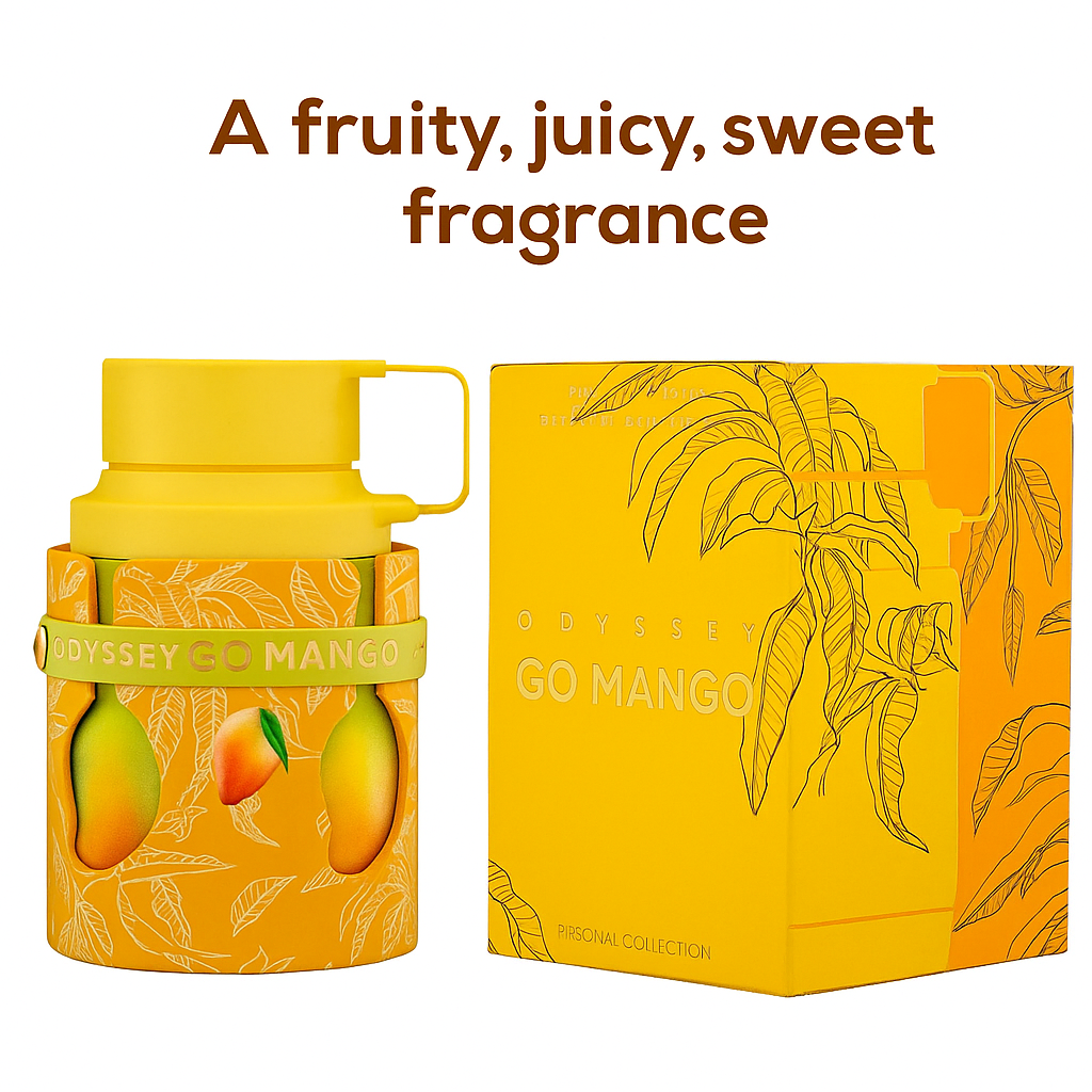 Armaf Odyssey Go Mango EDP 100ml – Long-Lasting Fruity Sweet Fresh Perfume for Men & Women | Tropical Mango Luxury Fragrance | Dubai Perfume