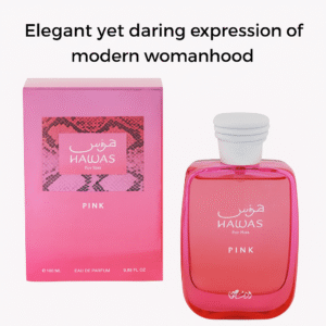 Rasasi Hawas For Her Pink EDP 100ML: Sweet Gourmand & Floral Perfume for Women | Long-Lasting & Luxurious