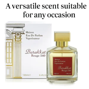 Barakkat Rouge 540 EDP 100ml | Luxury Unisex Amber Floral Perfume | Long-Lasting Fragrance World Scent