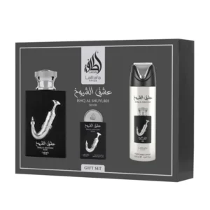 Lattafa Pride Ishq Al Shuyukh Silver Gift Set