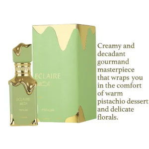 Eclaire Pistache by Lattafa Eau de Parfum 100 ml – Long-Lasting Sweet Gourmand Pistachio Vanilla Perfume for Women and Men | Dubai Luxury Fragrance Inspired by Kayali Yum Pistachio Gelato 33