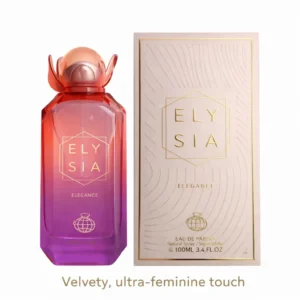 ELYSIA ELEGANCE by Fragrance World – 100ml Eau De Parfum for Women | Long-Lasting Floral Fruity Gourmand Scent | Notes of Pear, Rose, & Praline